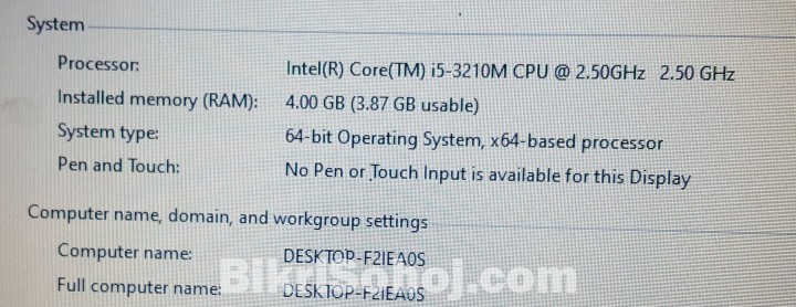 Hp Elitebook 8470P Core i5 4GB RAM 500GB HDD 14